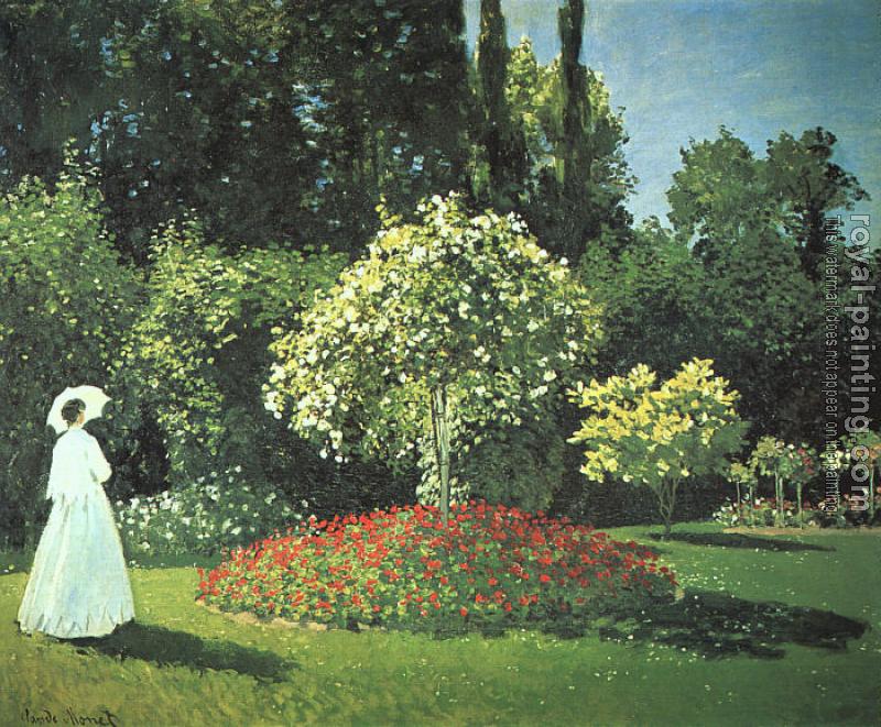 Claude Oscar Monet : Jeanne-Marguerite Lecadre in the Garden